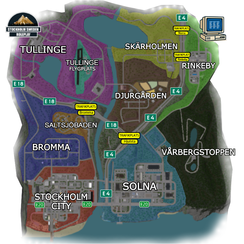 Karta över staden